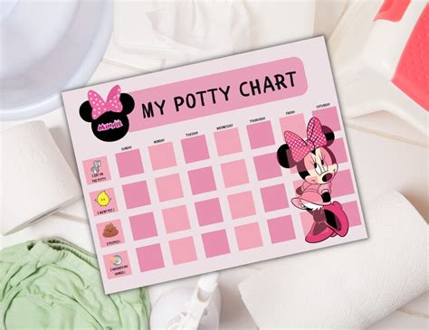 Minnie Mouse Potty Training Chart Designs