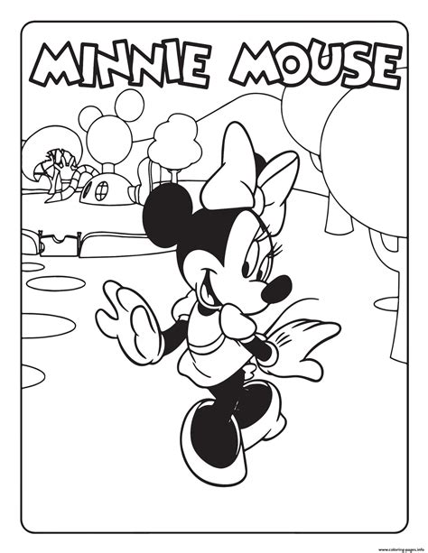 Minnie Mouse printable coloring pages for kids