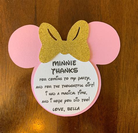 Minnie Mouse Thank You Card