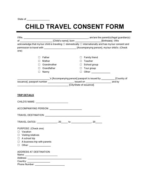 Minor Travel Consent Form 2