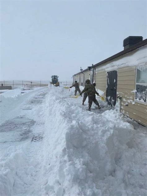 Minot AFB Blizzard Conditions