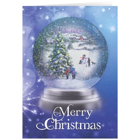 Mint Snow Globe Christmas Card Idea