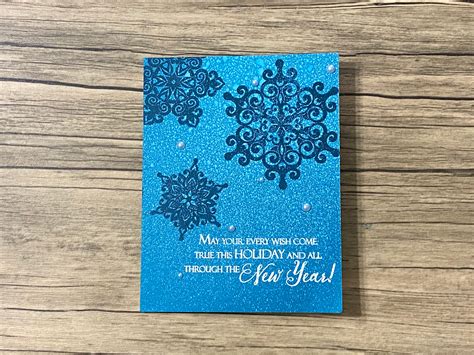 Mint Snowflake Christmas Card Idea