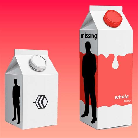 Example of a missing milk carton template design