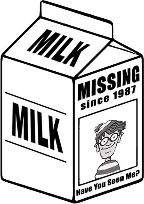 Missing Person Milk Carton Design 3