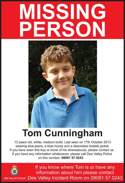 Example of a missing person poster