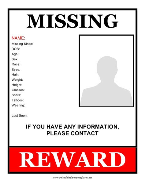 Missing Poster Template Meme Templates