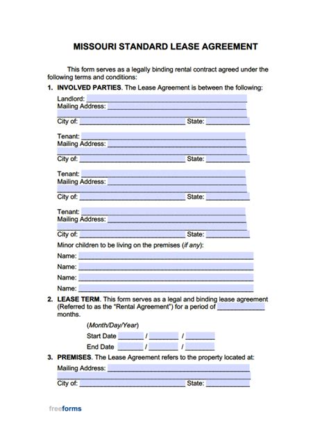 Missouri Lease Agreement Template 10