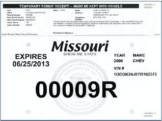 Missouri temp tag renewal