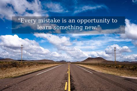 Mistakes as opportunities