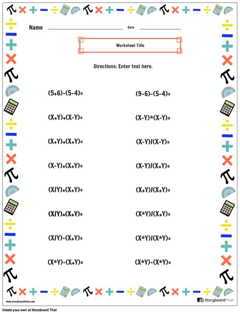 mixed operation column worksheets for kids