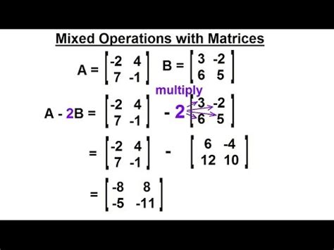 Mixed Operations Matrix Worksheet