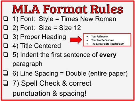 MLA Format Guidelines