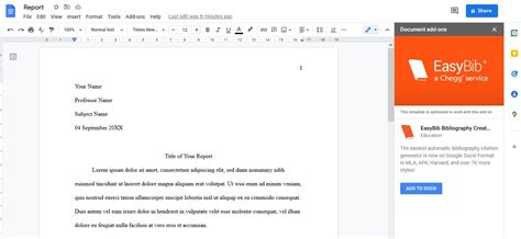 MLA Format Template Google Docs