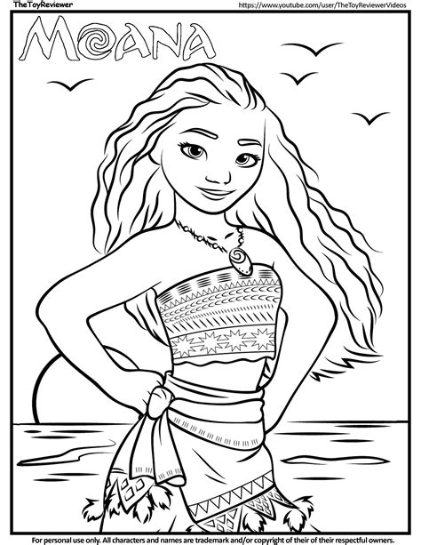 Moana coloring page printable fun