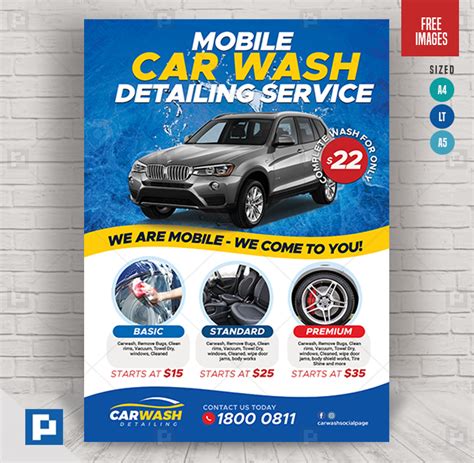 Mobile auto detailing flyer template