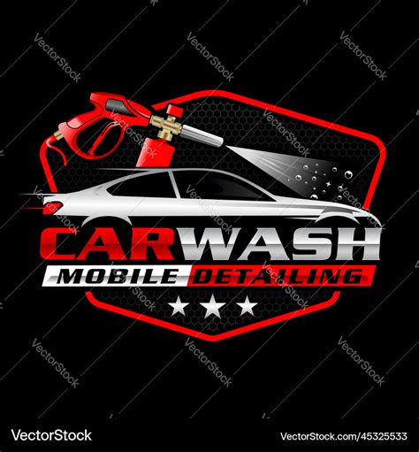 Mobile detailing logo template with a car icon