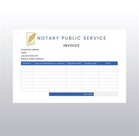 Mobile Notary Invoice Template 1