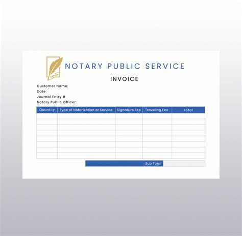 Mobile Notary Invoice Template 5