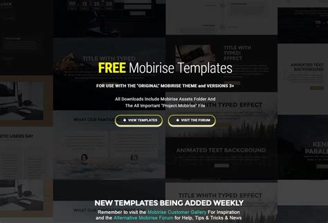 Mobirise website templates