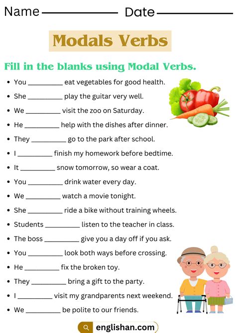 Modal Verbs Exercises PDF