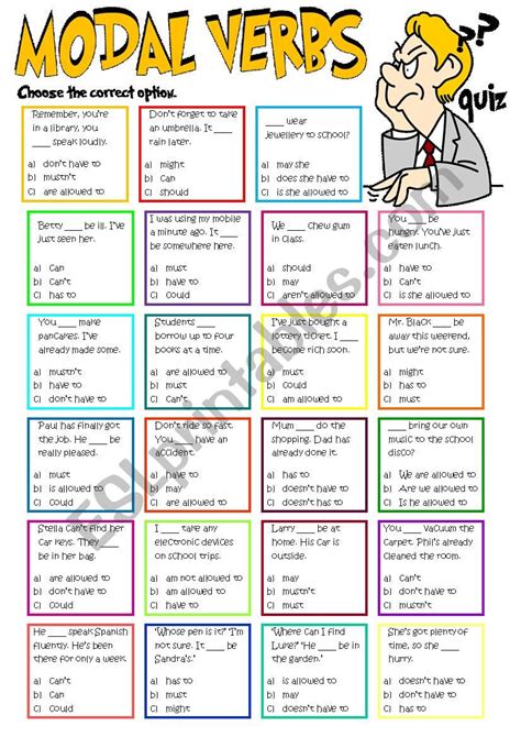 Modal Verbs Quizzes