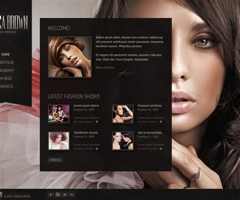 Model Portfolio Template Contact Page