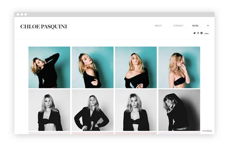 Model Portfolio Website Template Example 1