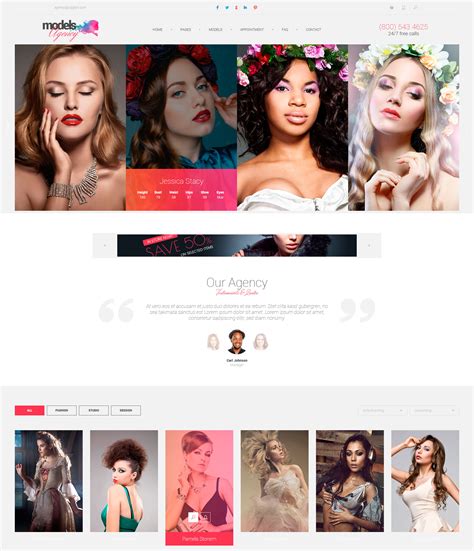 Model Portfolio Website Template Example 2