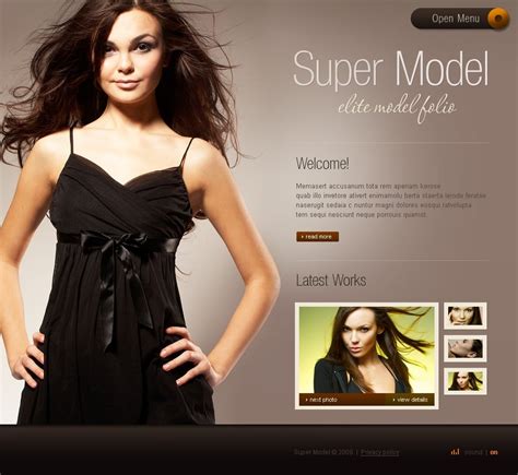 Model Portfolio Template Gallery Image 2