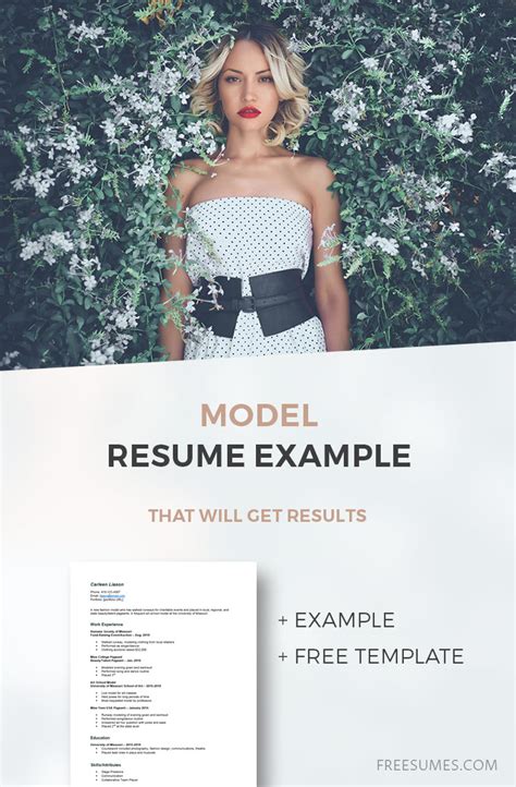 Modeling Agency Resume Template