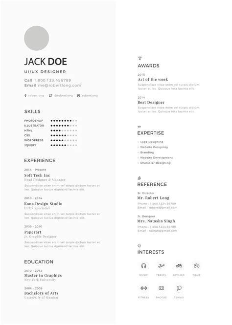 Modeling Resume Template Basics