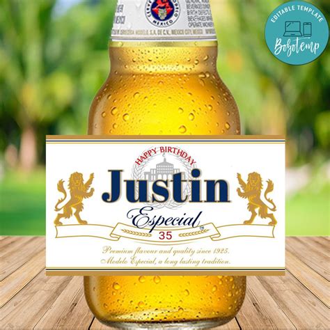 Modelo Beer Label Template Example