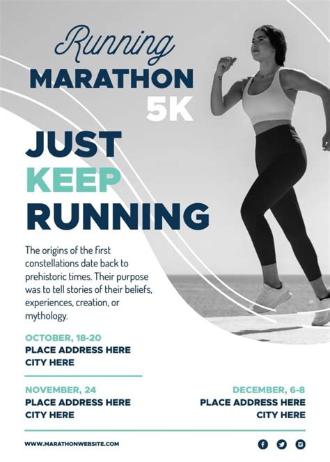 modern 5k run flyer template example