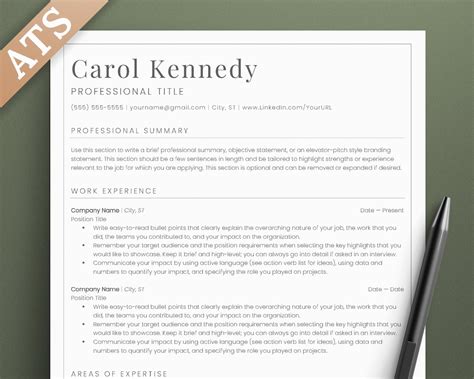 Modern and Sleek ATS Resume Template