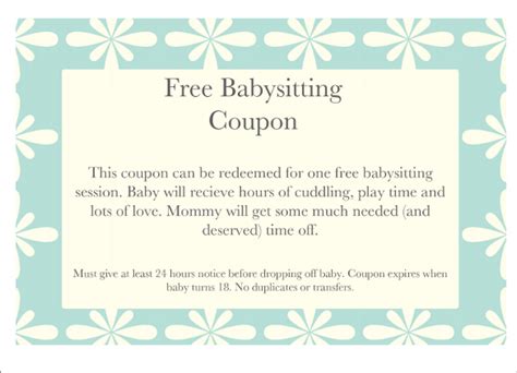 Modern Babysitting Coupon