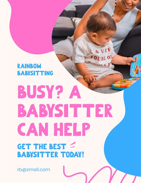 Modern Babysitting Flyer Template