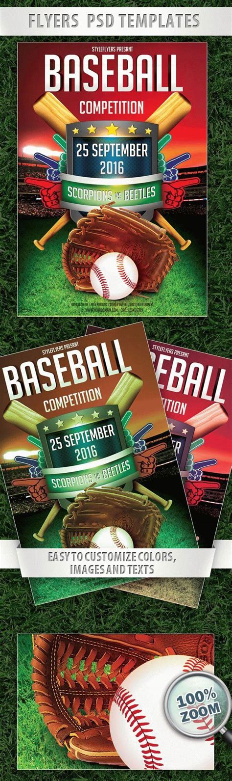 Modern Baseball Flyer Template