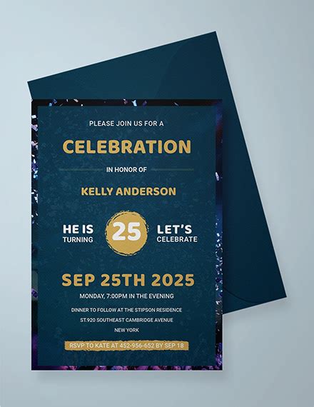 Modern birthday invitation template