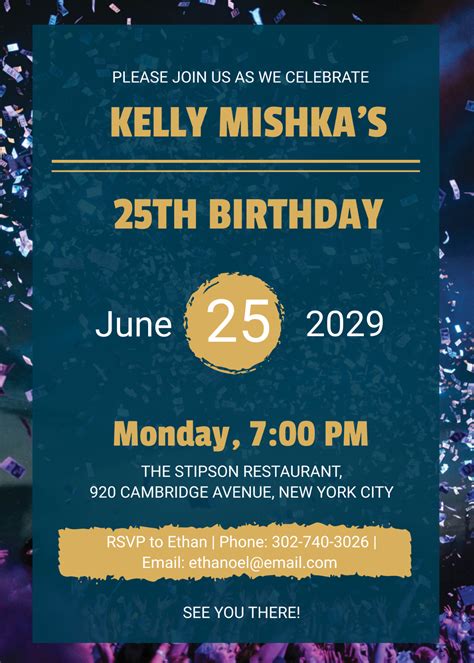 Modern Birthday Invitation Template