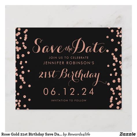 Modern Birthday Save the Date Template