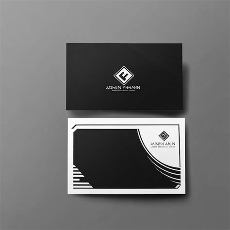 Modern Black and White Business Card