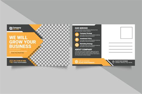 modern business postcard template