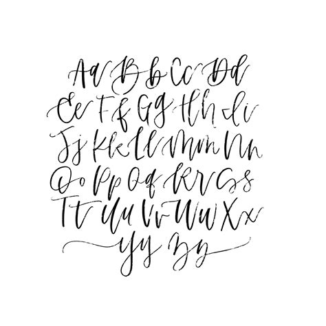 Modern Calligraphy Alphabet Template