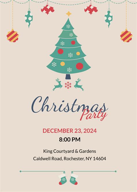 Modern Christmas Party Invitation Template