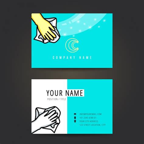 Modern Cleaning Business Card Template