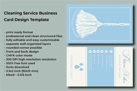 Modern Cleaning Services Business Card Template