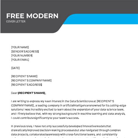 Modern Cover Letter Template