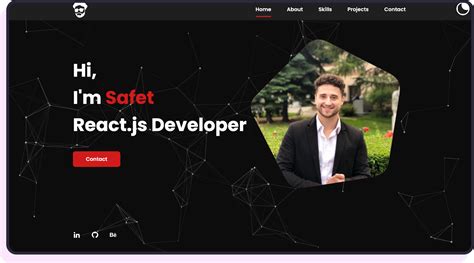 Modern Developer Portfolio with Parallax Effect Template