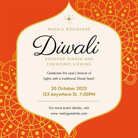 Modern Diwali Party Invitation with a Twist